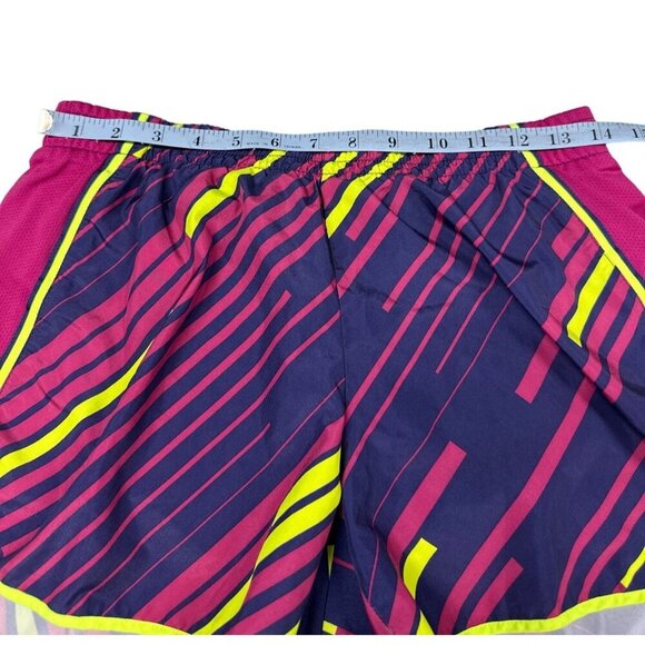 Nike Dri-Fit Active Neon Purple Yellow Running Short Drawstring Lined Sz M - Picture 5 of 13